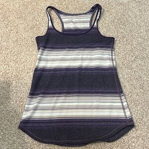 1018. EUC - Lululemon Purple Striped Tank Top p2p 14”